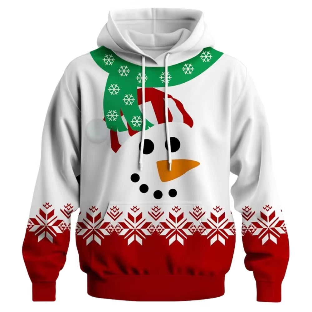 Santa Claus 3D Print Sport Men Hoodie Outdoor Street Christmas Party Cosplay Harajuku Long-Sleeve Autumn Winter Sweatshirt Top