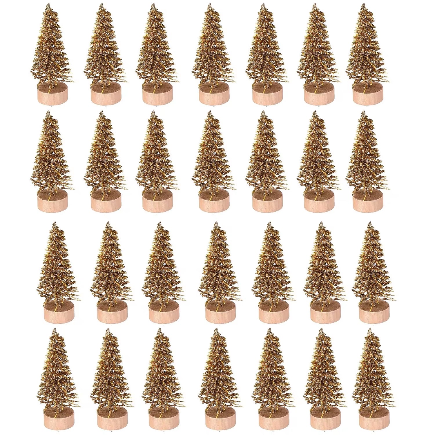 5/500Pcs Mini Christmas Tree Small Artificial Christmas Tree Ornament Cedar Pine Sisal Tabletop Merry Christmas Party Decoration