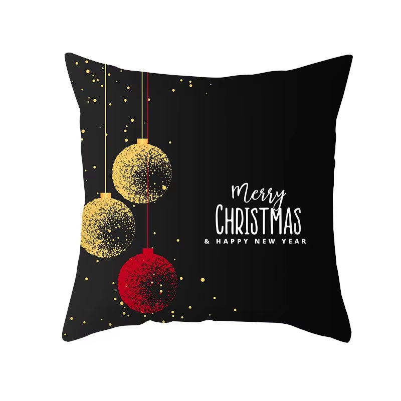 Christmas Cushion Cover Merry Christmas Decorations for Home 2023 Christmas Ornament Navidad Xmas Santa Natal Noel New Year 2024