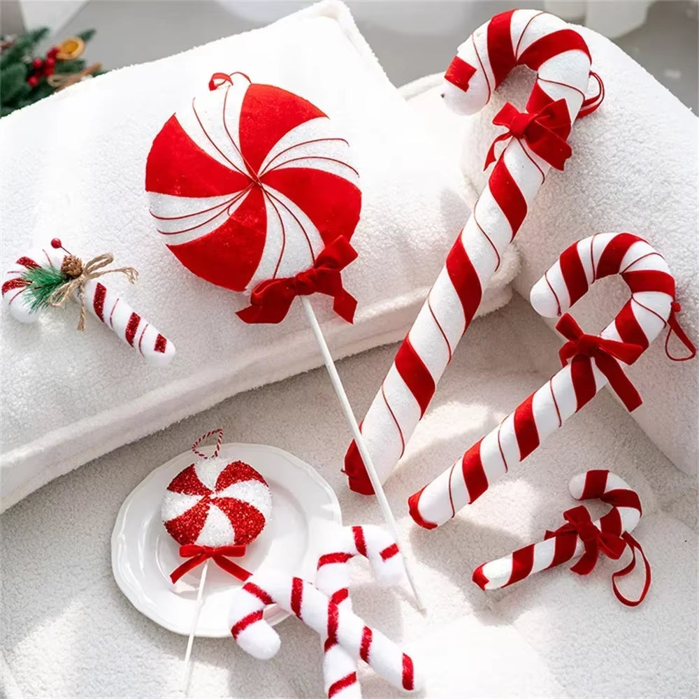 50Cm Large Christmas Candy Canes Christmas Spheres Tree Lollipop Decoration Ornaments Decorative for Home Party Decor Xmas Gift