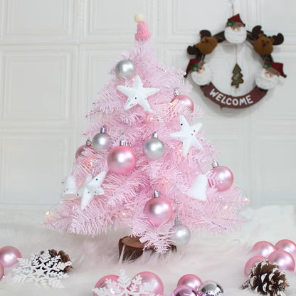 Pink Christmas Tree Package 45Cm/60Cm Mini Feather Christmas Tree Tabletop Ornament Christmas Ornament