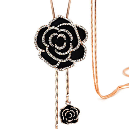 Camellia Sweater Necklaces Long Winter Necklace 2025 Trend Flower Rose Luxury Brand Jewelry Accessories Wholesale Price
