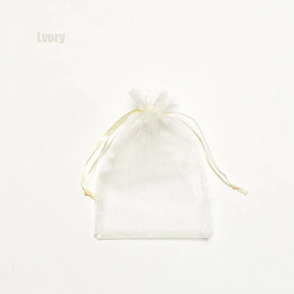 RE 100Pcs 22 Colors 7X9 9X12Cm 10X15 13X18Cm Wedding Christmas Gift Drawable Organza Bags Jewelry Packaging Display & Pouches 13